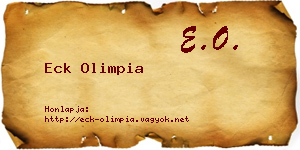 Eck Olimpia névjegykártya